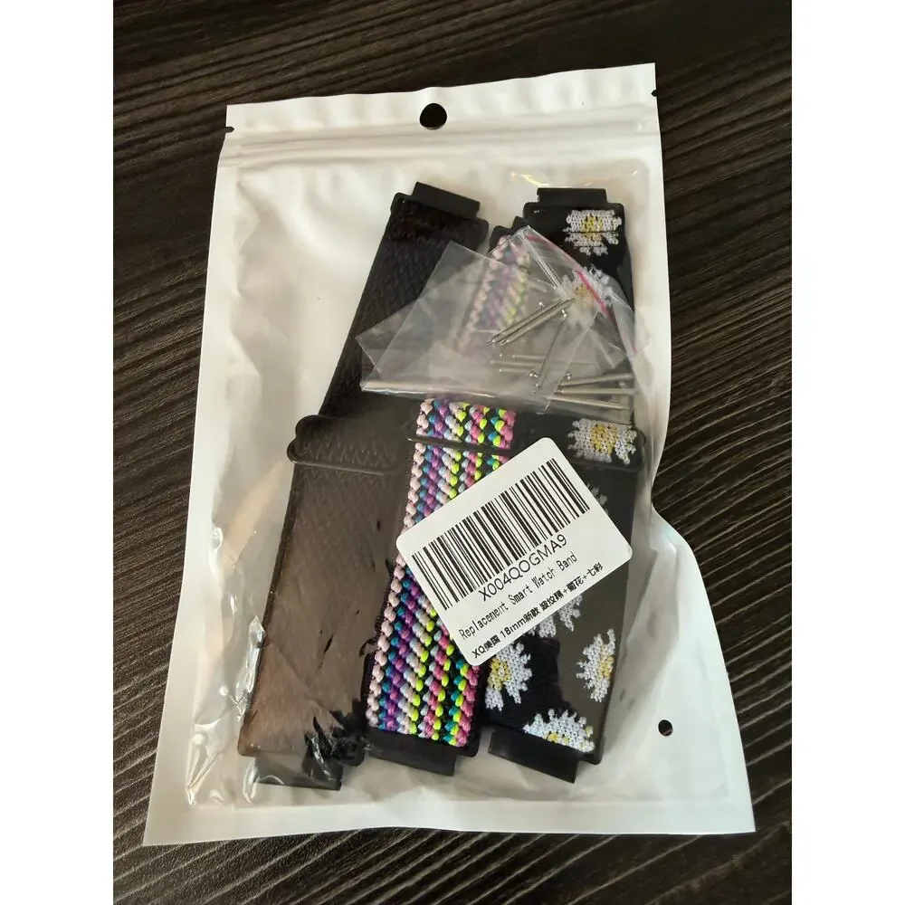 6/$25 NWT Replacement Smart Watch Band XQ USA 18mm Watch Bands (3)